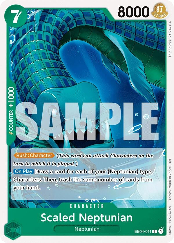 Image for Scaled Neptunian (EB04-011) (The Azure Sea's Seven) (OP14) - One Piece Card Game