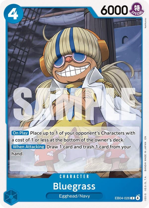 Image for Bluegrass (EB04-026) (The Azure Sea's Seven) (OP14) - One Piece Card Game