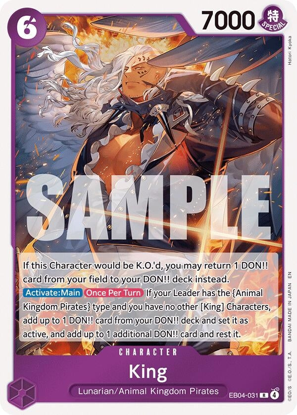 Image for King (EB04-031) (The Azure Sea's Seven) (OP14) - One Piece Card Game