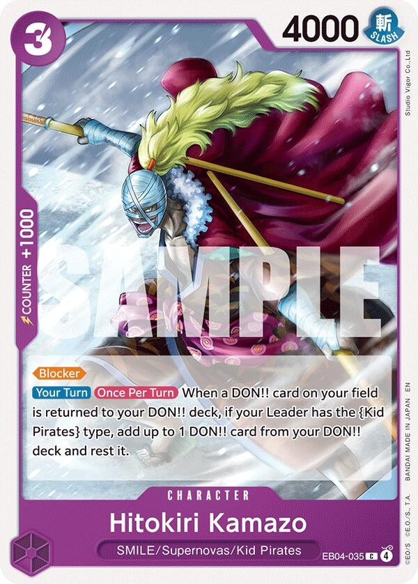 Image for Hitokiri Kamazo (EB04-035) (The Azure Sea's Seven) (OP14) - One Piece Card Game