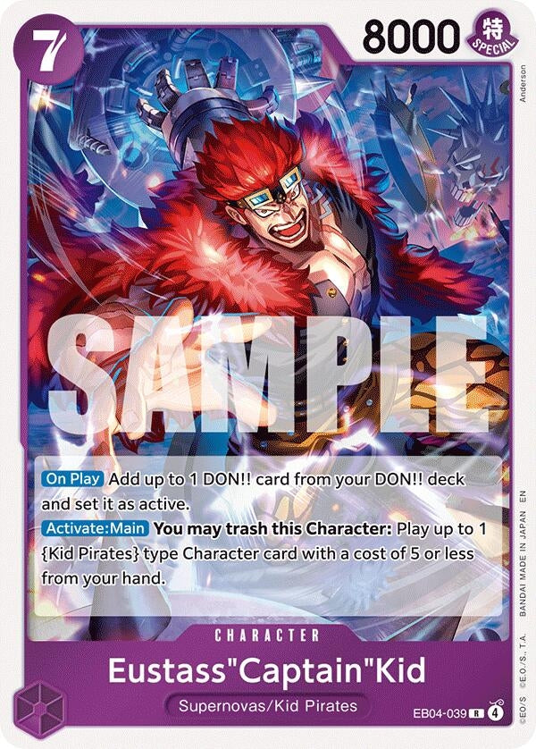 Image for Eustass"Captain"Kid - EB04-039 (EB04-039) (The Azure Sea's Seven) (OP14) - One Piece Card Game