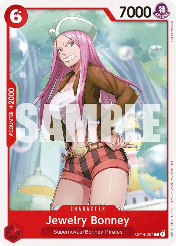Image for Jewelry Bonney (OP14-007) (The Azure Sea's Seven) (OP14) - One Piece Card Game