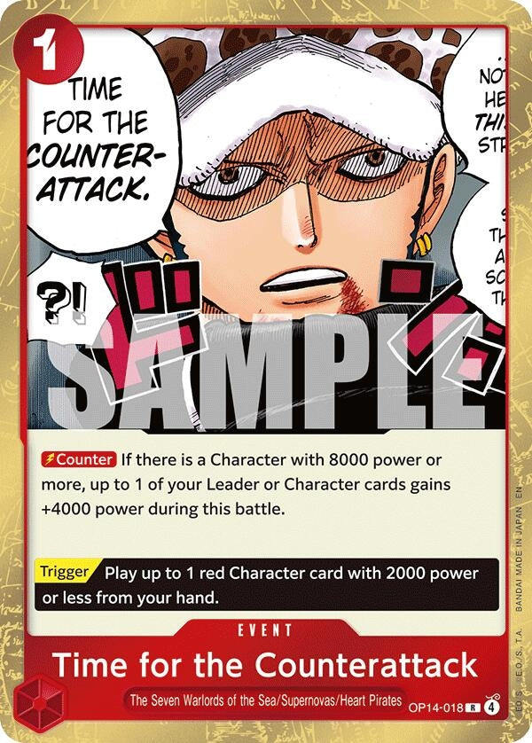 Image for Time for the Counterattack (OP14-018) (The Azure Sea's Seven) (OP14) - One Piece Card Game