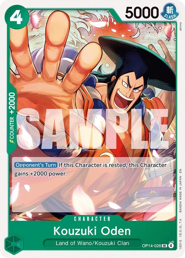 Image for Kouzuki Oden (OP14-026) (The Azure Sea's Seven) (OP14) - One Piece Card Game