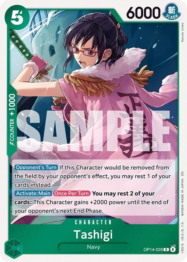 Image for Tashigi (OP14-029) (The Azure Sea's Seven) (OP14) - One Piece Card Game