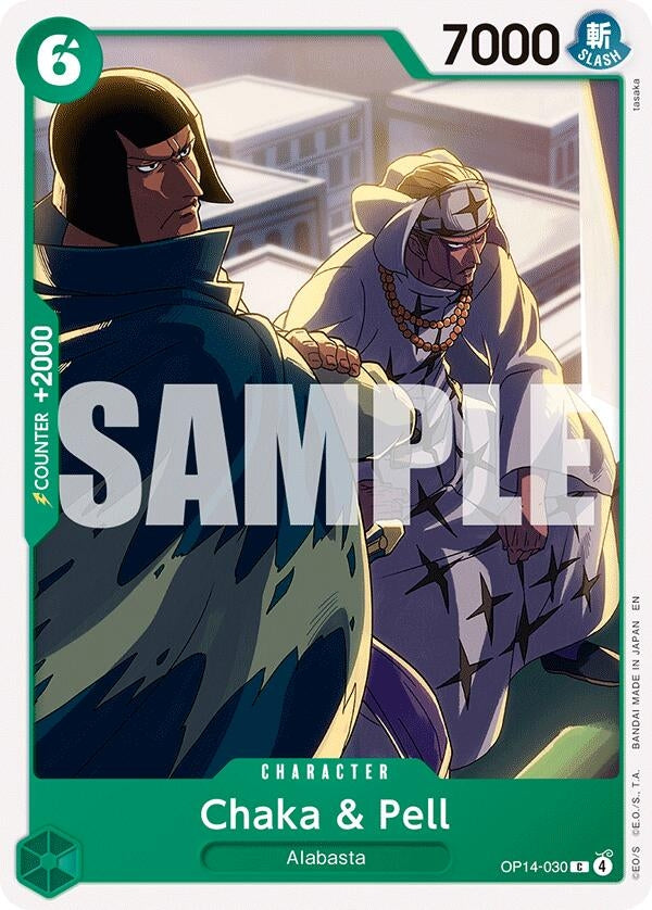 Image for Chaka & Pell - OP14-030 (OP14-030) (The Azure Sea's Seven) (OP14) - One Piece Card Game