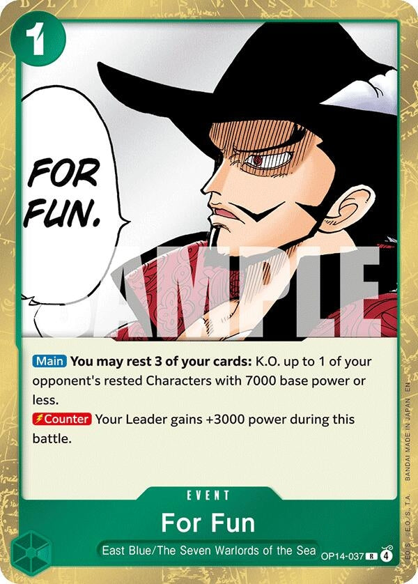 Image for For Fun (OP14-037) (The Azure Sea's Seven) (OP14) - One Piece Card Game
