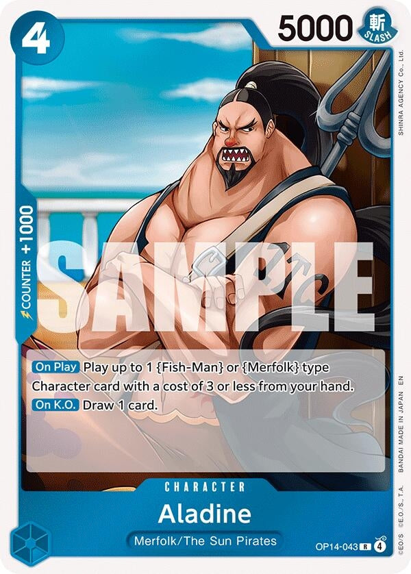 Image for Aladine (OP14-043) (The Azure Sea's Seven) (OP14) - One Piece Card Game
