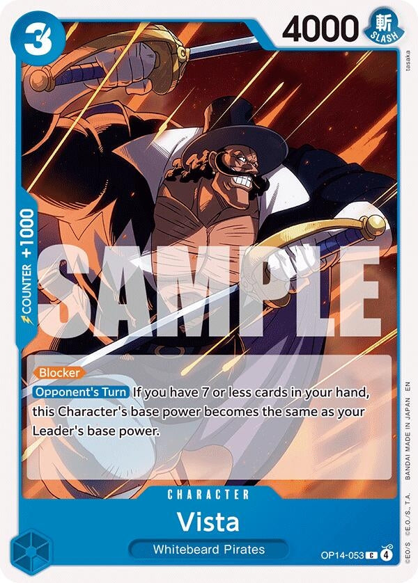 Image for Vista (OP14-053) (The Azure Sea's Seven) (OP14) - One Piece Card Game