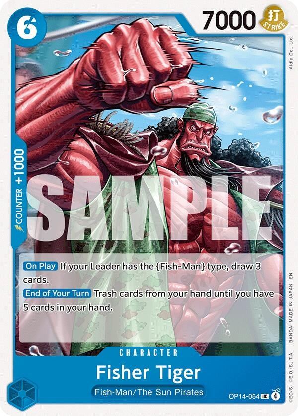 Image for Fisher Tiger (OP14-054) (The Azure Sea's Seven) (OP14) - One Piece Card Game