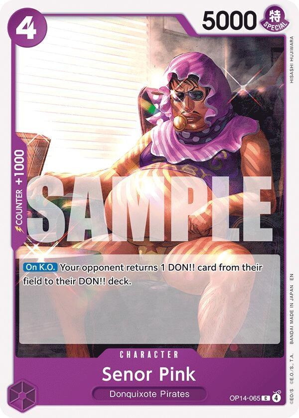 Image for Senor Pink (OP14-065) (The Azure Sea's Seven) (OP14) - One Piece Card Game