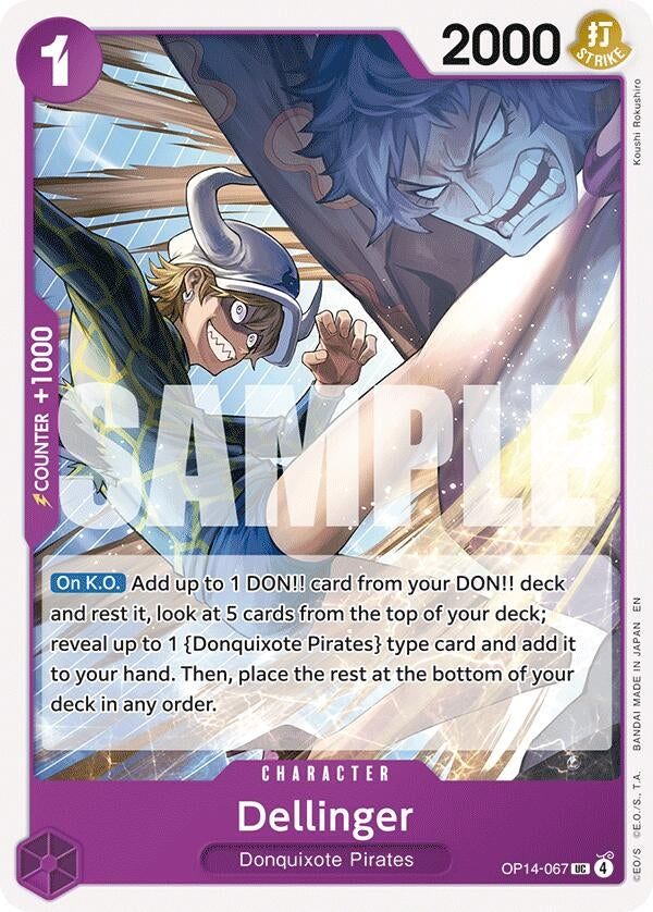 Image for Dellinger (OP14-067) (The Azure Sea's Seven) (OP14) - One Piece Card Game
