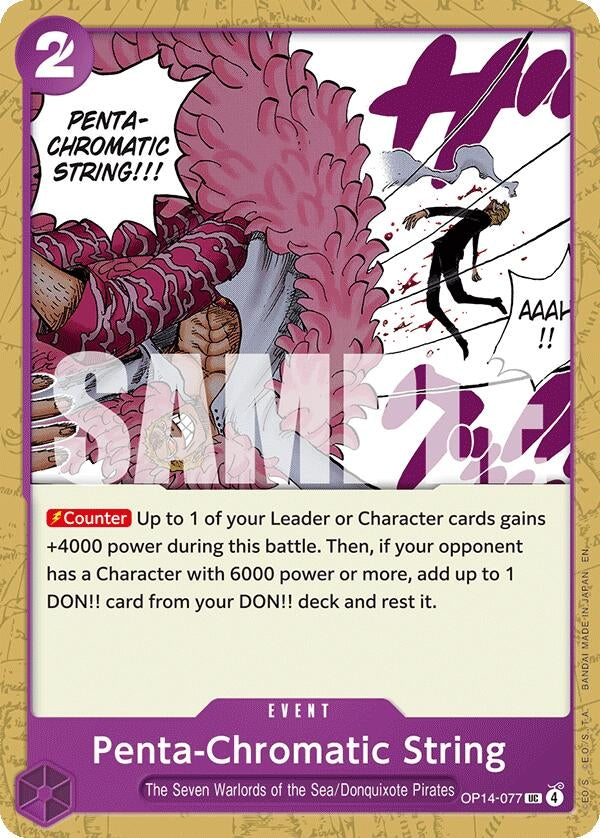 Image for Penta-Chromatic String (OP14-077) (The Azure Sea's Seven) (OP14) - One Piece Card Game