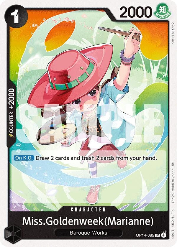 Image for Miss.Goldenweek(Marianne) (OP14-085) (The Azure Sea's Seven) (OP14) - One Piece Card Game