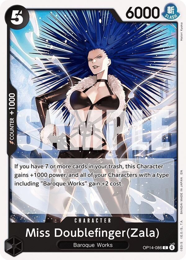 Image for Miss Doublefinger(Zala) (OP14-086) (The Azure Sea's Seven) (OP14) - One Piece Card Game