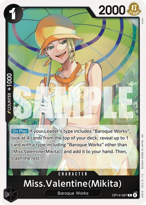Image for Miss.Valentine(Mikita) (OP14-087) (The Azure Sea's Seven) (OP14) - One Piece Card Game