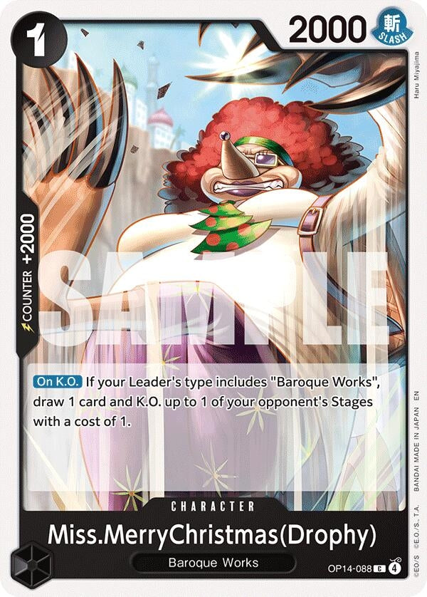 Image for Miss.MerryChristmas(Drophy) (OP14-088) (The Azure Sea's Seven) (OP14) - One Piece Card Game