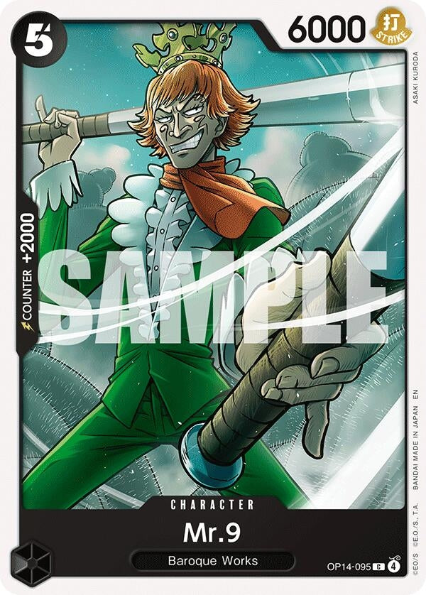 Image for Mr.9 (OP14-095) (The Azure Sea's Seven) (OP14) - One Piece Card Game