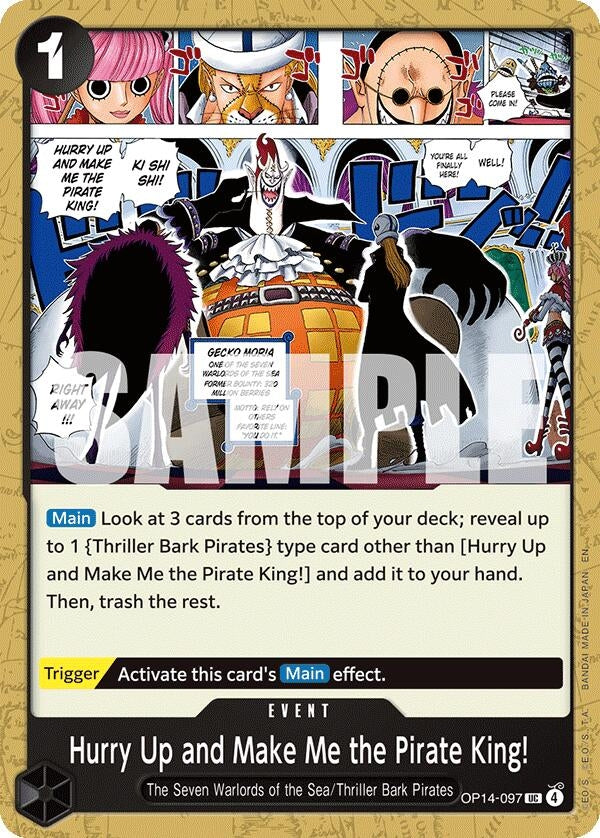 Image for Hurry Up and Make Me the Pirate King! (OP14-097) (The Azure Sea's Seven) (OP14) - One Piece Card Game