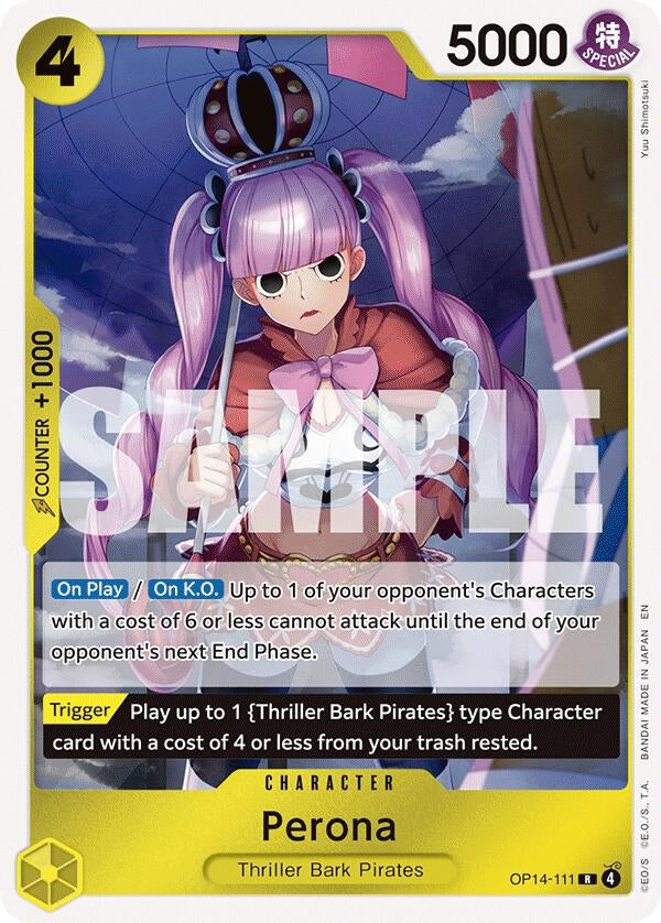 Image for Perona - OP14-111 (OP14-111) (The Azure Sea's Seven) (OP14) - One Piece Card Game