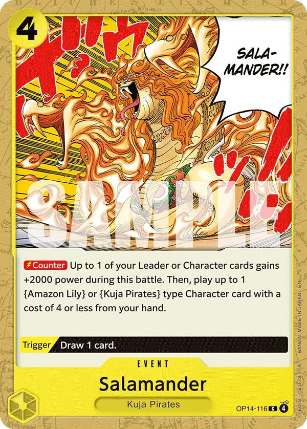 Image for Salamander (OP14-116) (The Azure Sea's Seven) (OP14) - One Piece Card Game
