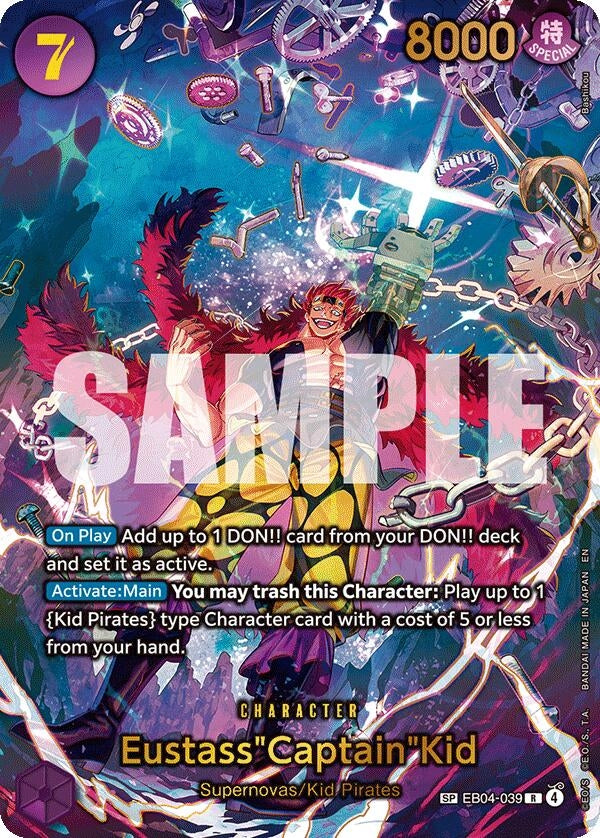 Image for Eustass"Captain"Kid - EB04-039 (SP) (EB04-039) (The Azure Sea's Seven) (OP14) - One Piece Card Game