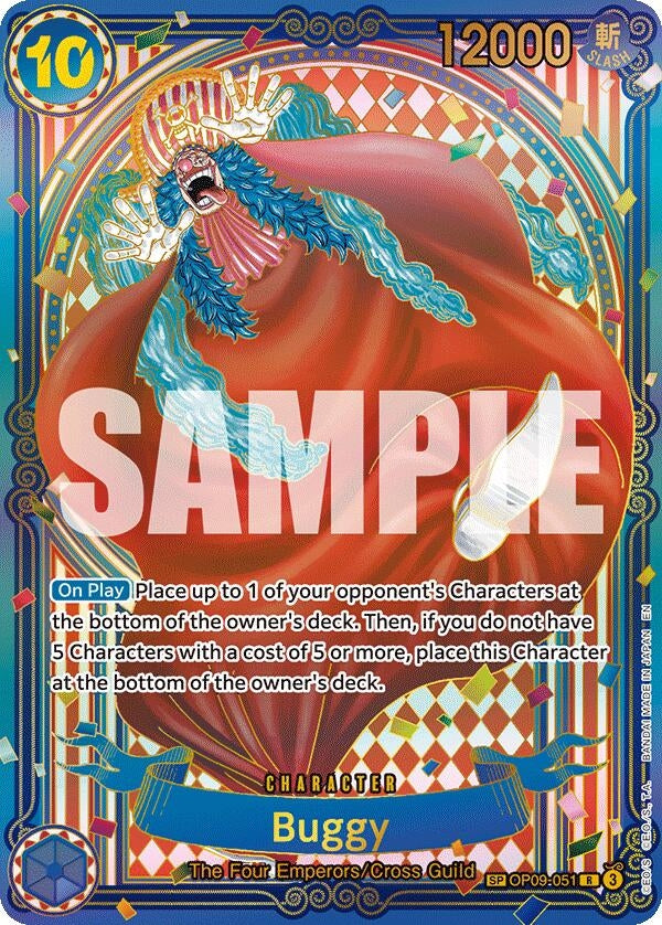 Image for Buggy - OP09-051 (SP) (Gold) (OP09-051) (The Azure Sea's Seven) (OP14) - One Piece Card Game