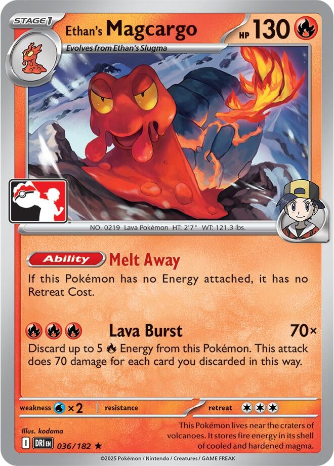 Image for Ethan's Magcargo (036/182) (Prize Pack Series Cards) - Pokemon