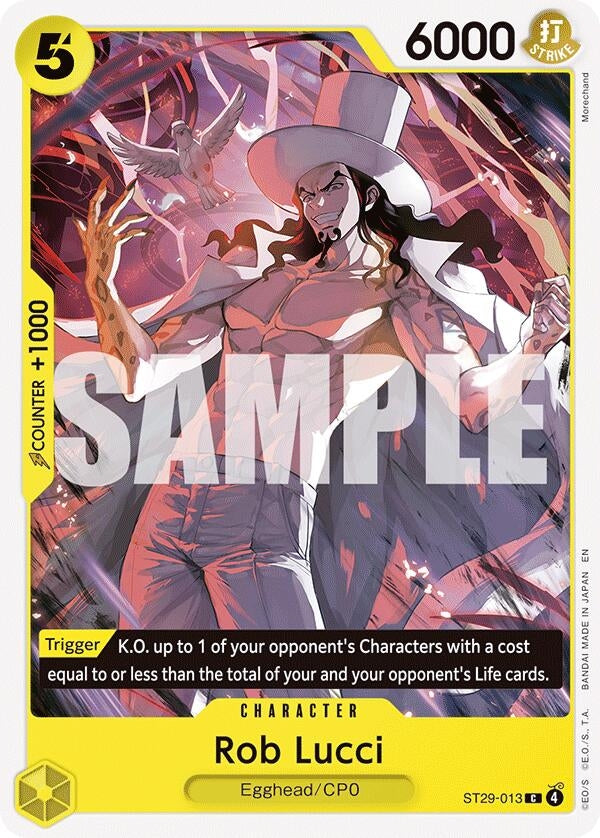 Image for Rob Lucci (ST29-013) (Starter Deck 29: Egghead) (ST-29) - One Piece Card Game