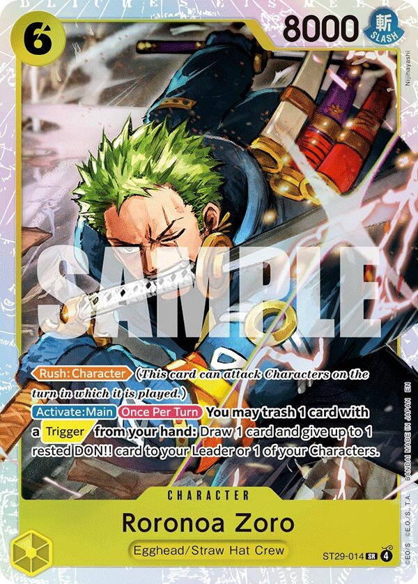 Image for Roronoa Zoro (ST29-014) (Starter Deck 29: Egghead) (ST-29) - One Piece Card Game
