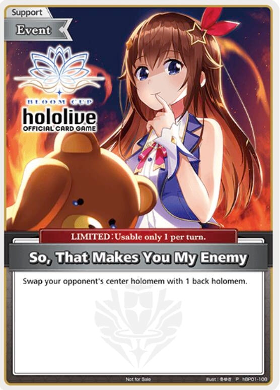 Image for So, That Makes You My Enemy (P) (hBP01-108) (hololive OFFICIAL CARD GAME Promos) (hOCGP) - Hololive