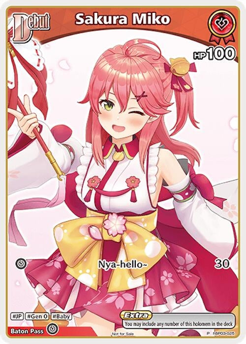 Image for Sakura Miko (P) (hBP03-025) (hBP03-025) (hololive OFFICIAL CARD GAME Promos) (hOCGP) - Hololive