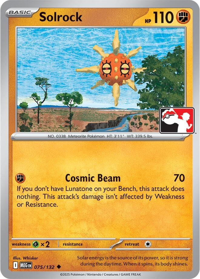 Image for Solrock (075/132) (Prize Pack Series Cards) - Pokemon