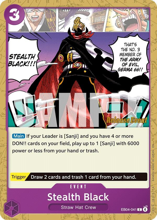 Image for Stealth Black (EB04-041) (The Azure Sea's Seven Release Event Cards) (OP14 RE) - One Piece Card Game