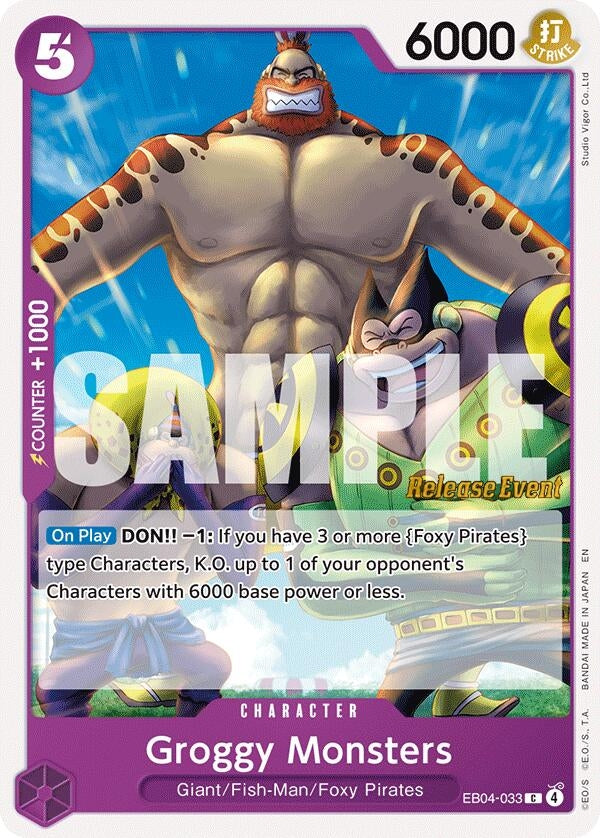 Image for Groggy Monsters (EB04-033) (The Azure Sea's Seven Release Event Cards) (OP14 RE) - One Piece Card Game