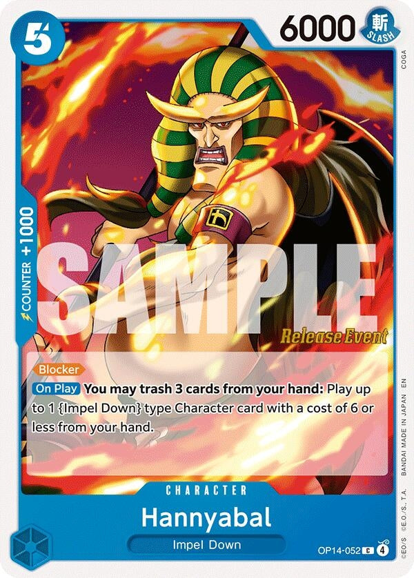 Image for Hannyabal (OP14-052) (The Azure Sea's Seven Release Event Cards) (OP14 RE) - One Piece Card Game