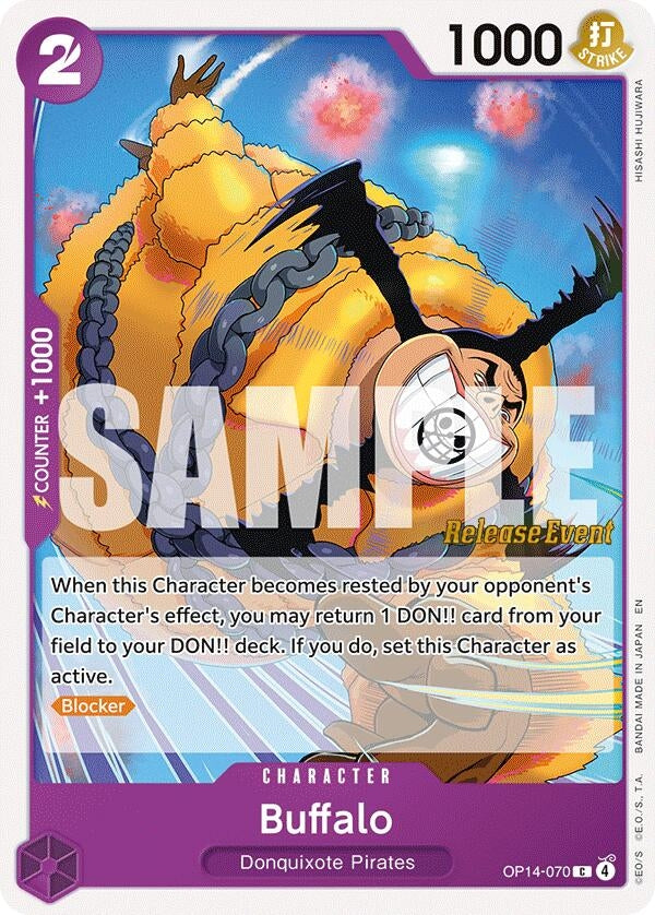 Image for Buffalo (OP14-070) (The Azure Sea's Seven Release Event Cards) (OP14 RE) - One Piece Card Game