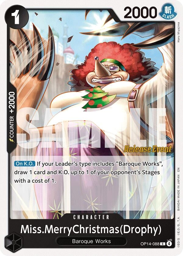 Image for Miss.MerryChristmas(Drophy) (OP14-088) (The Azure Sea's Seven Release Event Cards) (OP14 RE) - One Piece Card Game