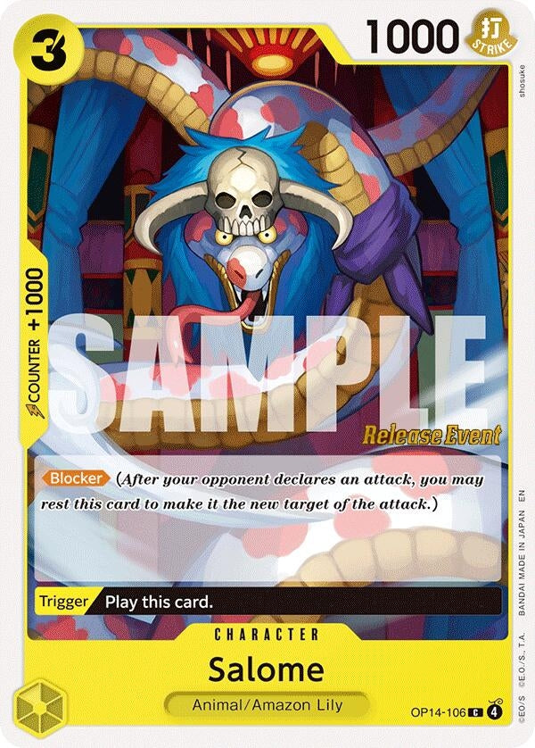 Image for Salome (OP14-106) (The Azure Sea's Seven Release Event Cards) (OP14 RE) - One Piece Card Game