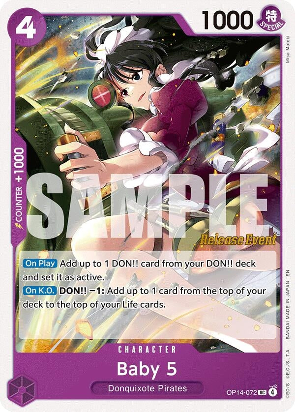 Image for Baby 5 (OP14-072) (The Azure Sea's Seven Release Event Cards) (OP14 RE) - One Piece Card Game