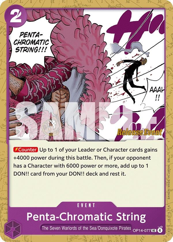 Image for Penta-Chromatic String (OP14-077) (The Azure Sea's Seven Release Event Cards) (OP14 RE) - One Piece Card Game