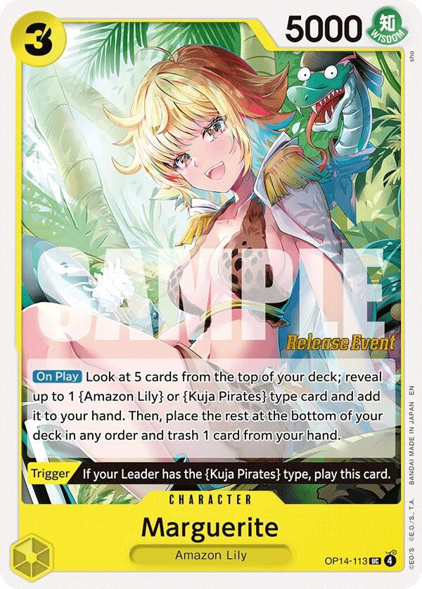 Image for Marguerite (OP14-113) (The Azure Sea's Seven Release Event Cards) (OP14 RE) - One Piece Card Game
