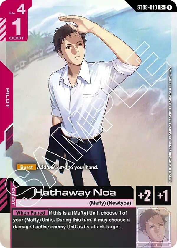 Image for Hathaway Noa (C+) (ST08-010) (Starter Deck 08: Flash of Radiance) (ST08) - Gundam Card Game