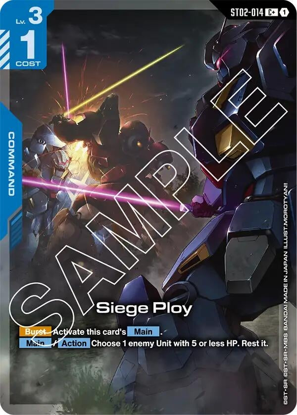 Image for Siege Ploy (C+) (ST02-014) (Starter Deck 08: Flash of Radiance) (ST08) - Gundam Card Game