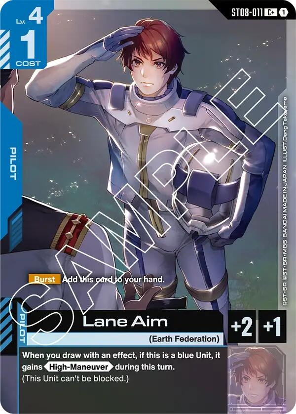 Image for Lane Aim (C+) (ST08-011) (Starter Deck 08: Flash of Radiance) (ST08) - Gundam Card Game