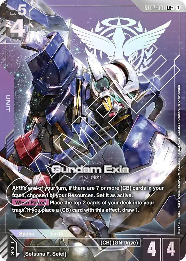 Image for Gundam Exia (ST07-001) (LR+) (ST07-001) (Starter Deck 07: Celestial Drive) (ST07) - Gundam Card Game