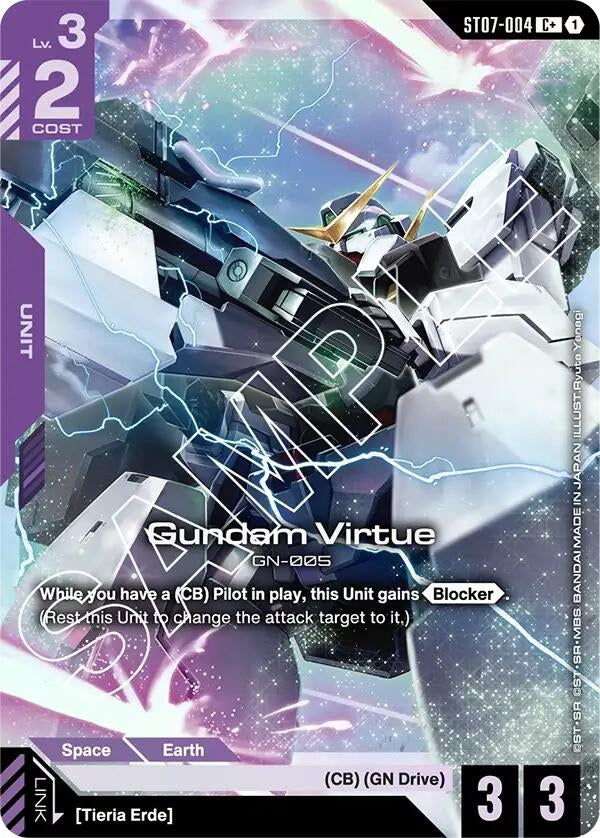 Image for Gundam Virtue (ST07-004) (C+) (ST07-004) (Starter Deck 07: Celestial Drive) (ST07) - Gundam Card Game