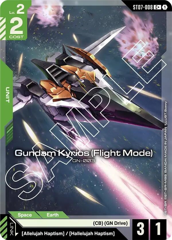 Image for Gundam Kyrios (Flight Mode) (C+) (ST07-008) (Starter Deck 07: Celestial Drive) (ST07) - Gundam Card Game