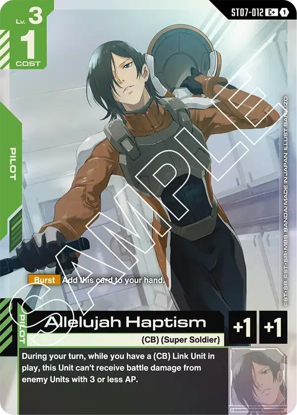 Image for Allelujah Haptism (C+) (ST07-012) (Starter Deck 07: Celestial Drive) (ST07) - Gundam Card Game
