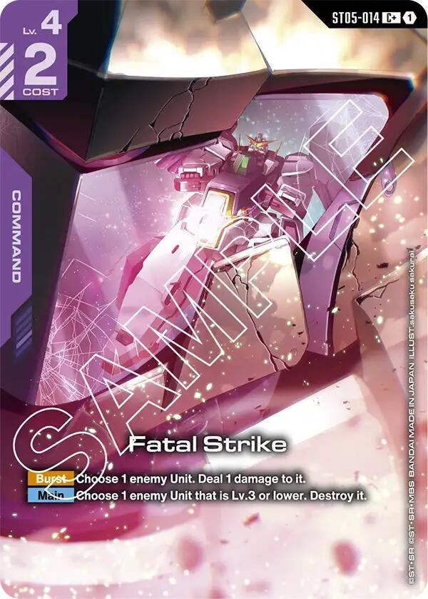 Image for Fatal Strike (C+) (ST05-014) (Starter Deck 07: Celestial Drive) (ST07) - Gundam Card Game